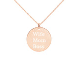 wife mom boss necklace