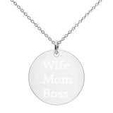 wife mom boss necklace