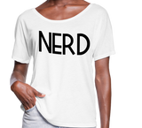 Nerd Women’s Flowy T-Shirt - white