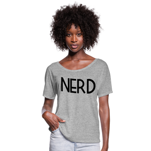 Nerd Women’s Flowy T-Shirt - heather gray