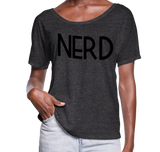 Nerd Women’s Flowy T-Shirt - charcoal gray