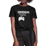 Gamer Girl Knotted T-Shirt - black