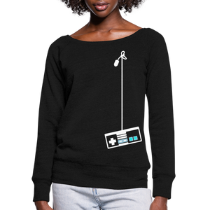 Women's Wideneck Sweatshirt - black