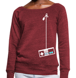 Women's Wideneck Sweatshirt - cardinal triblend