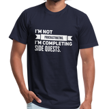 Side Quest Unisex Jersey T-Shirt by Bella + Canvas - navy