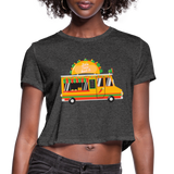 Let's Taco Bout It Women's Cropped T-Shirt - deep heather