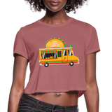 Let's Taco Bout It Women's Cropped T-Shirt - mauve