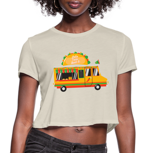 Let's Taco Bout It Women's Cropped T-Shirt - deep heather