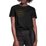 Geeky Gorgeous Women's Knotted T-Shirt - black