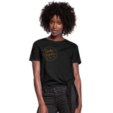 Geeky Gorgeous Women's Knotted T-Shirt - black