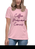 coffee mascara comics tee